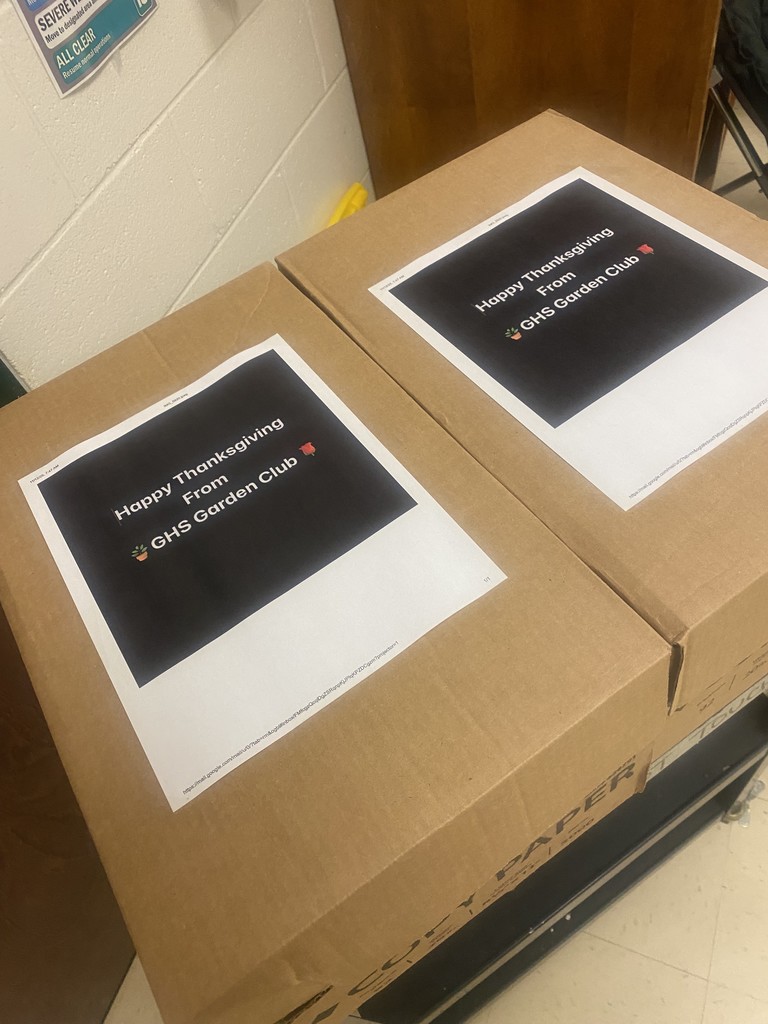 Boxes sealed and labeled and ready to go out