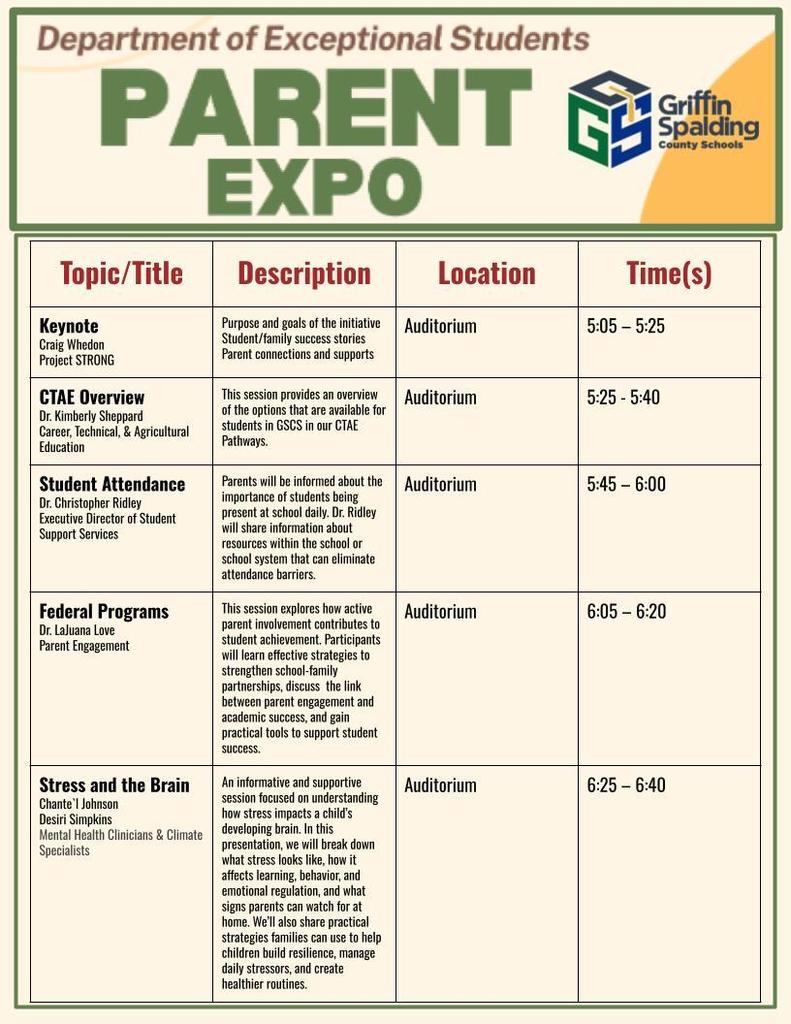 Parent Expo