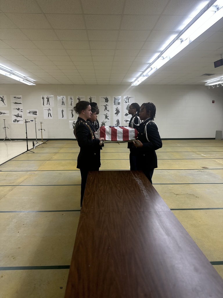 Cadets holding flag