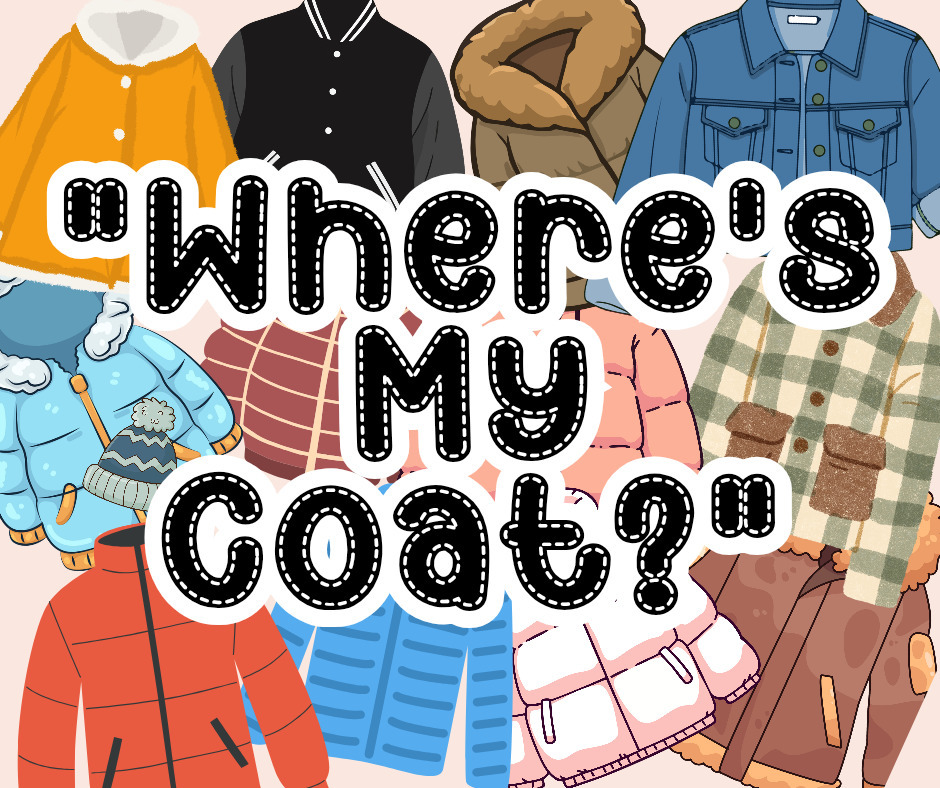 graphic reading "where's my coat?"
