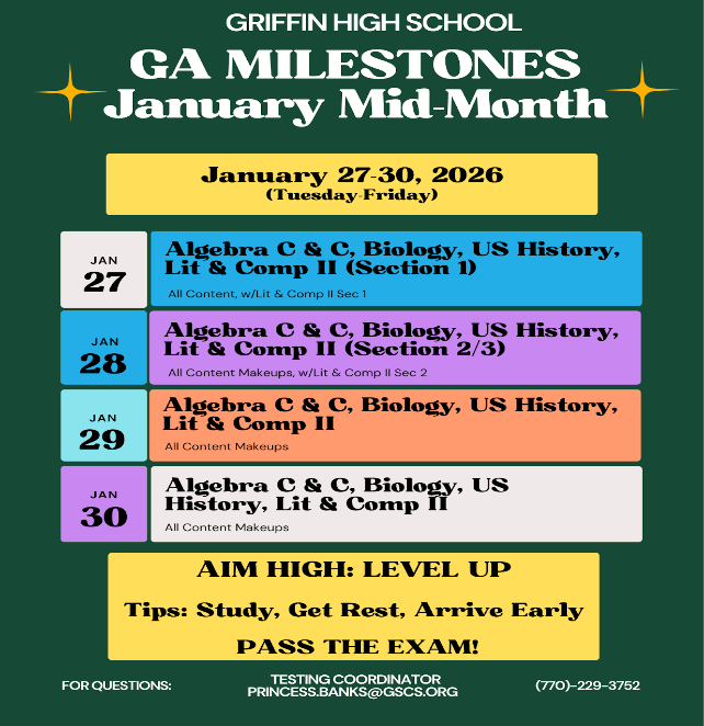 Flyer announcing January mid-month milestones