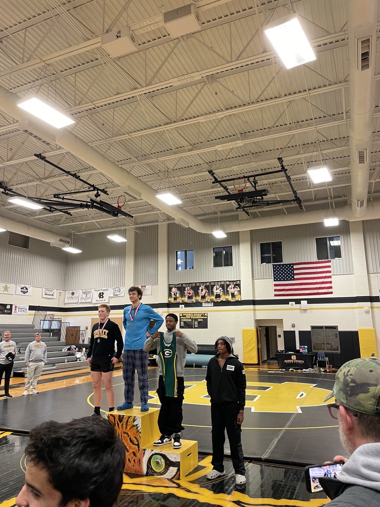 Senior Jayden Thomas on the 3rd place podium