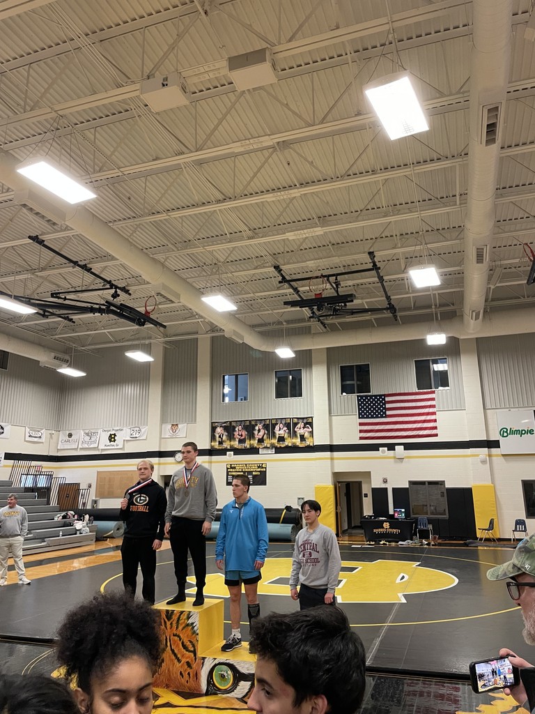 Senior Denver Byrd on the second place podium