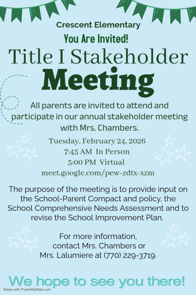 Title I Stakeholder Meeting Flyer