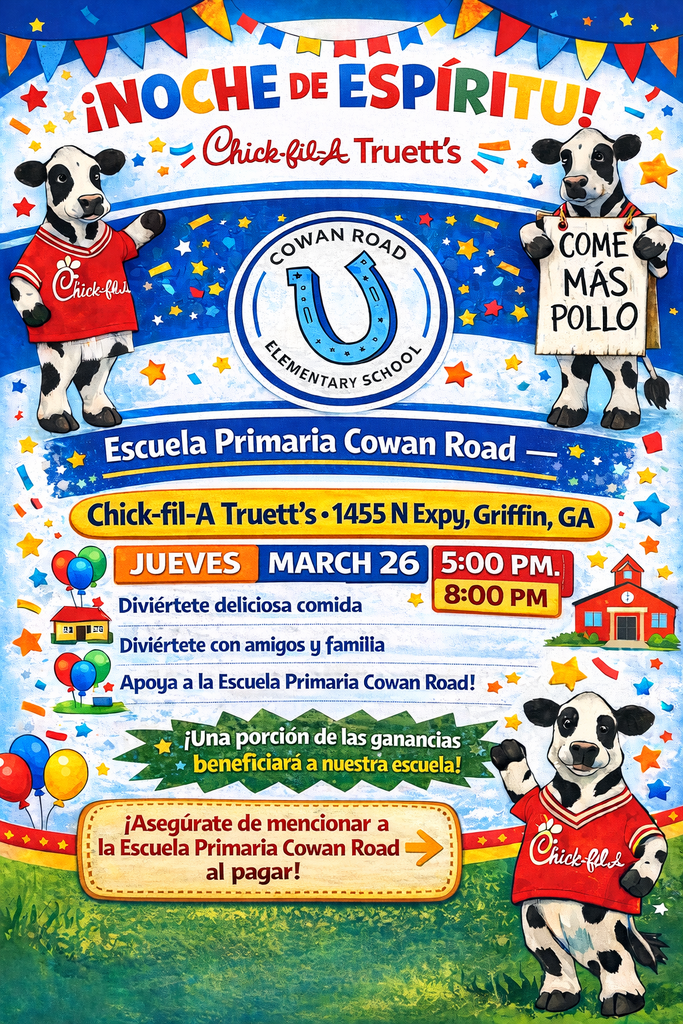 flyer with bright colors, same info as post