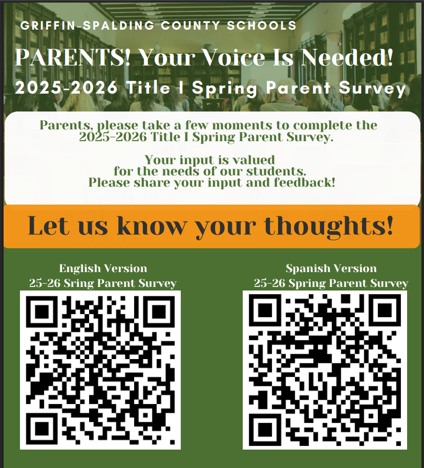 Please fill out our Spring Survey.