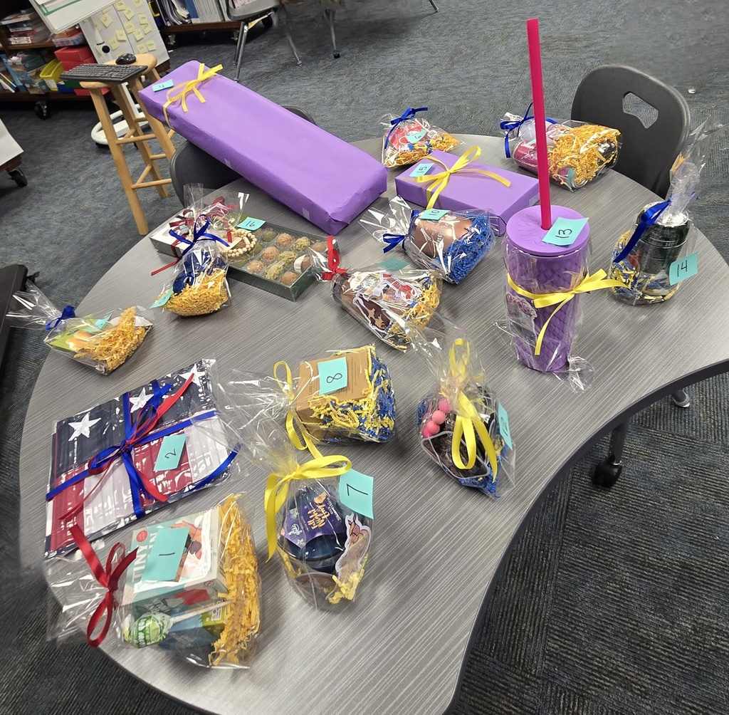 table with gifts and prizes