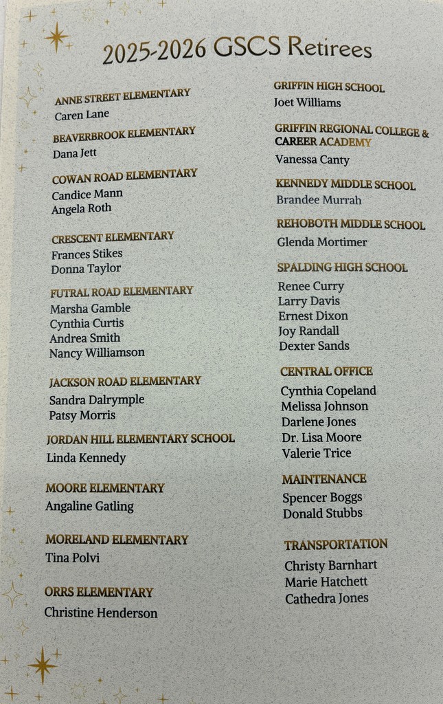 retiree names