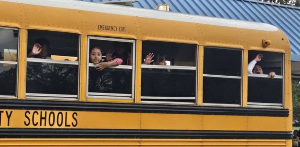 kids on bus