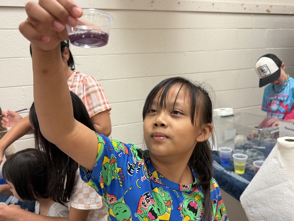 kid doing science projects