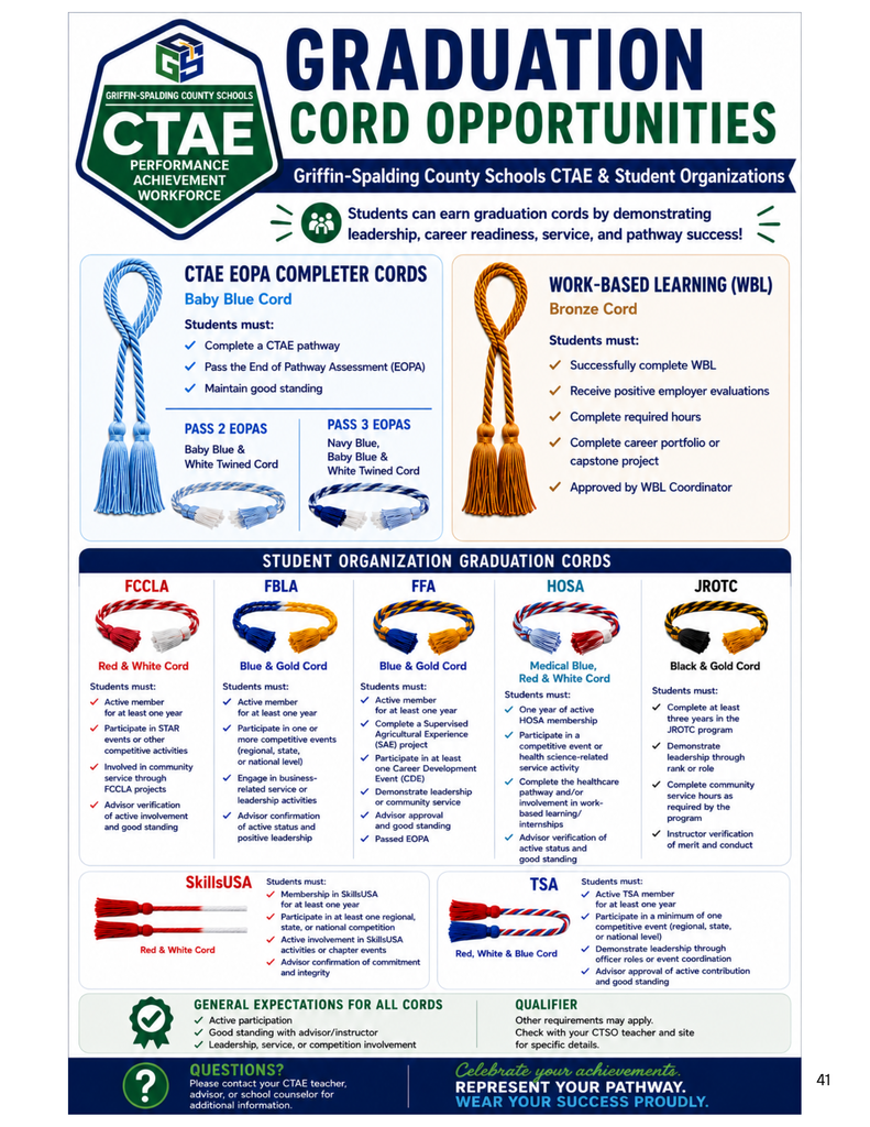 graduation cord info.