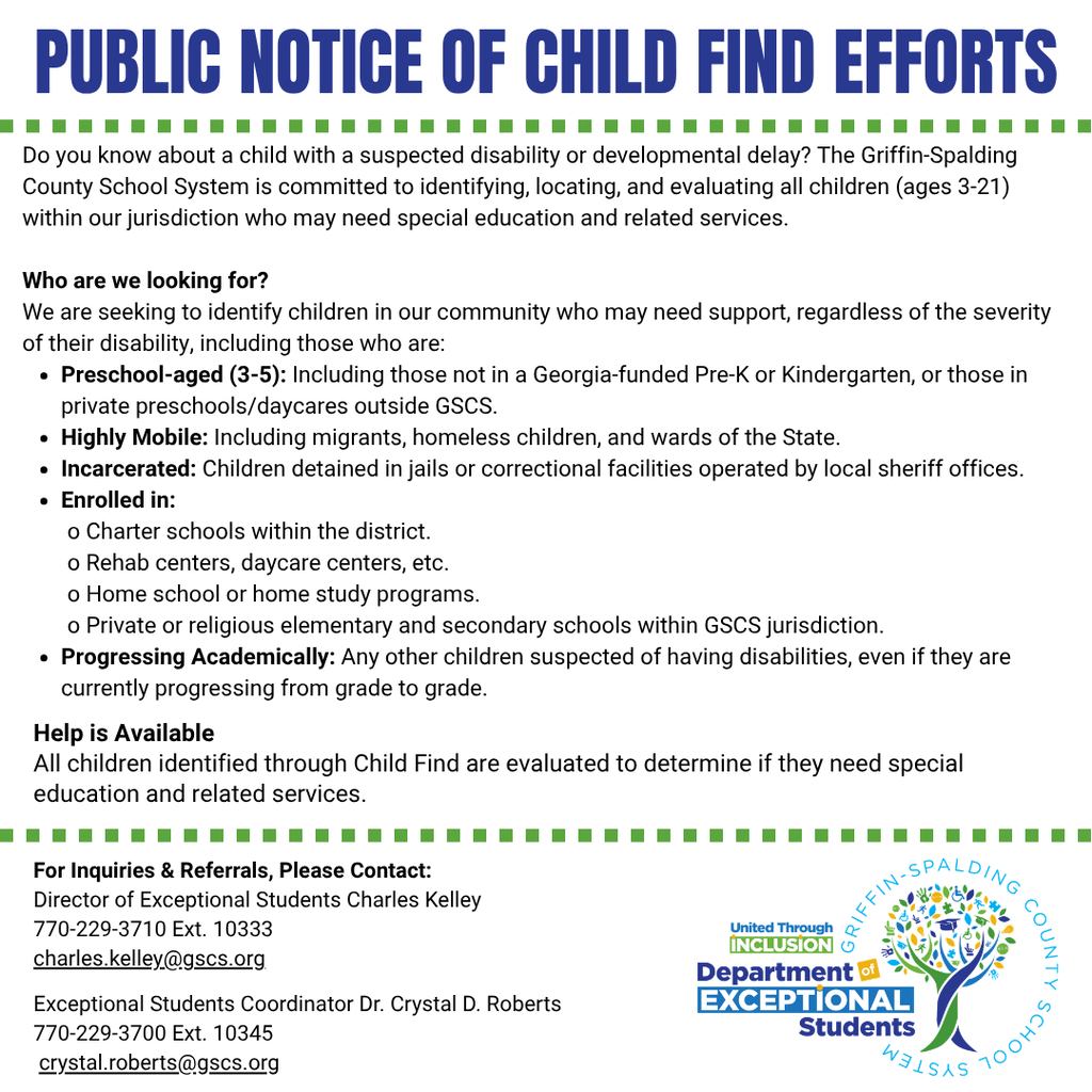 child find efforts
