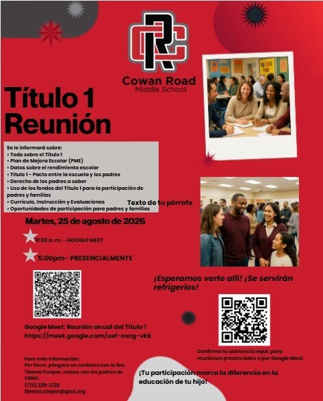 Annual Title 1 Meeting-Tuesday, August 25, 2026