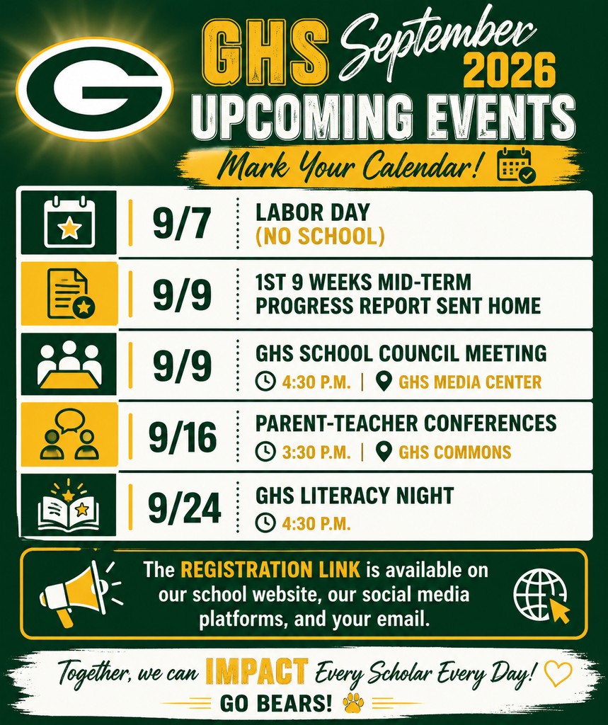 GHS September 2026 Monthly Newsletter Reminder