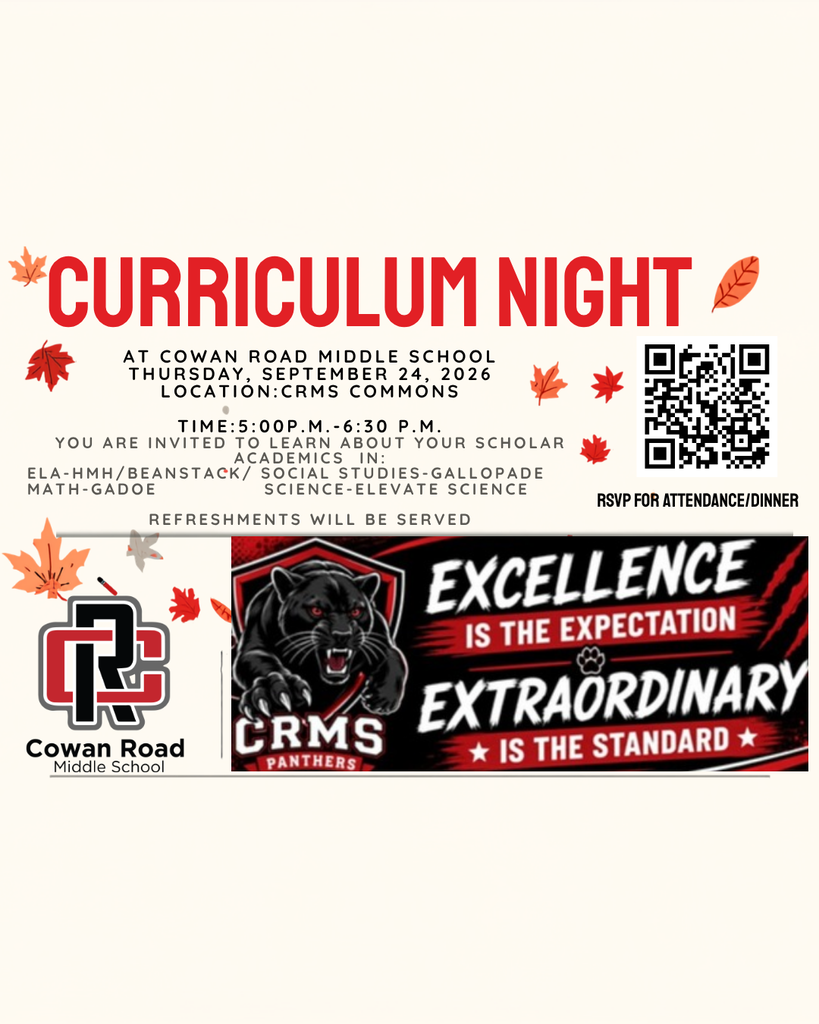 CRMS Curriculum Night -Thursday, August 24, 2026