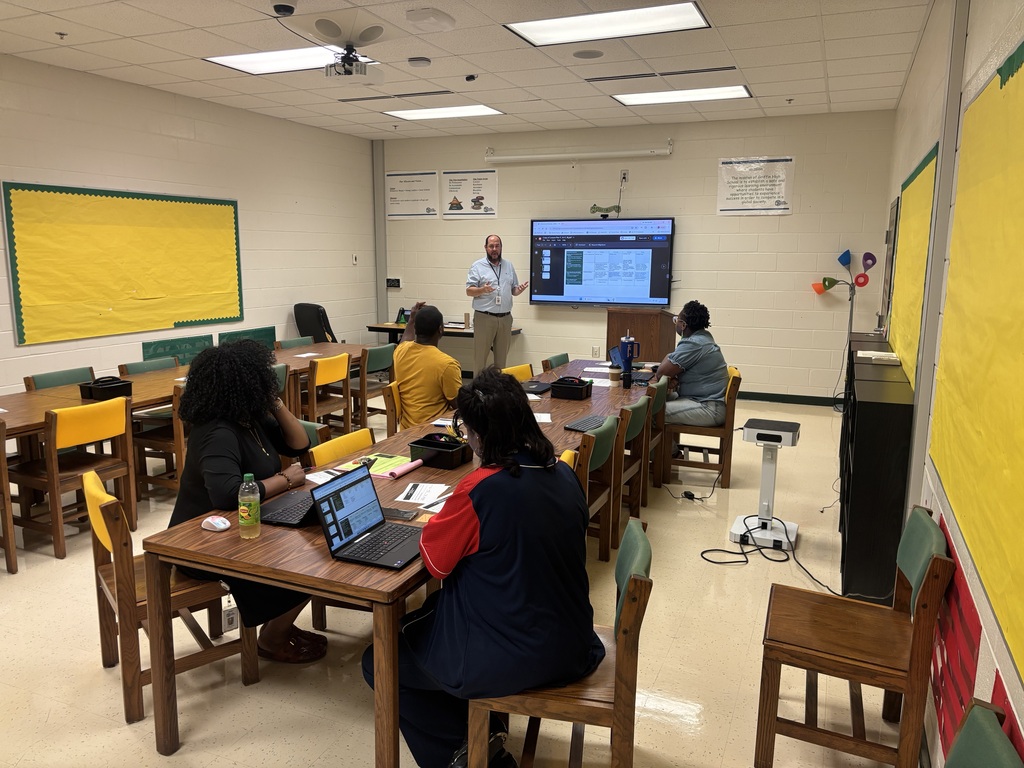 Mr. West presents to colleagues about his lessons for the upcoming week