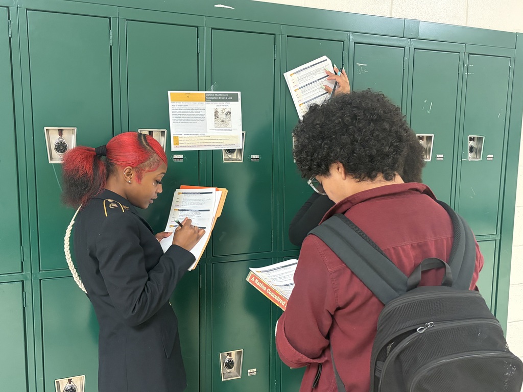Students complete a station