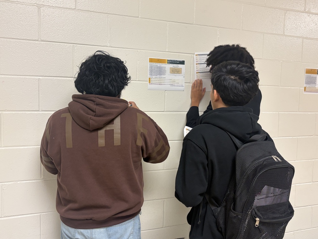Students complete a station