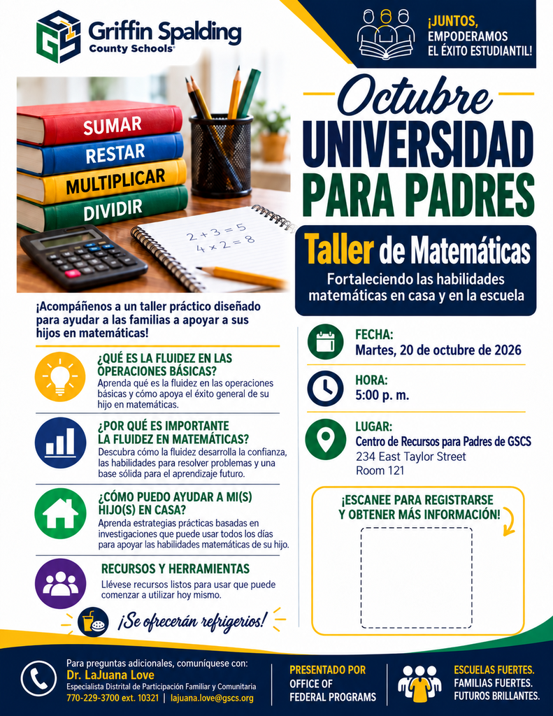 MATH WORKSHOP spanish