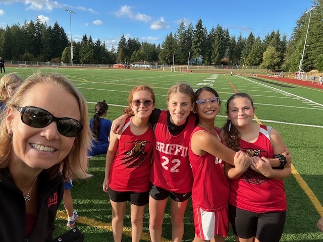 Selfie with Girls' Cross Country Team