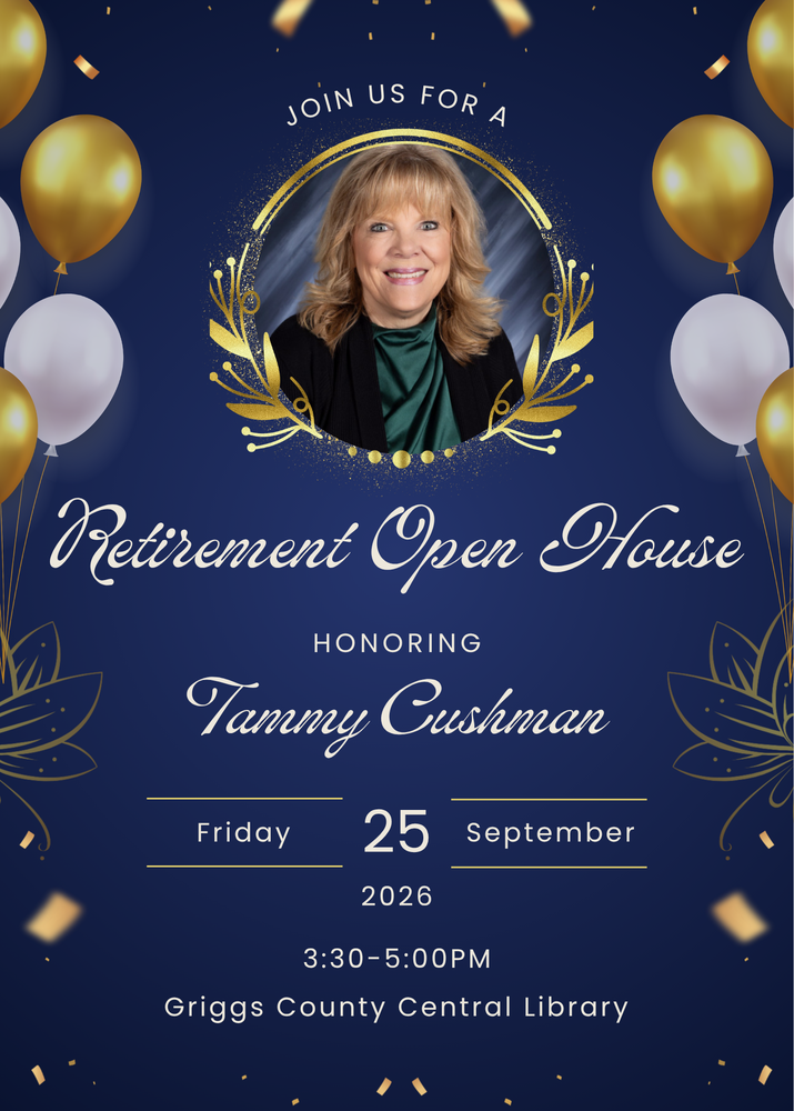 Retirement Open House Honoring Tammy Cushman 9/25/26 3:30-5:00pm