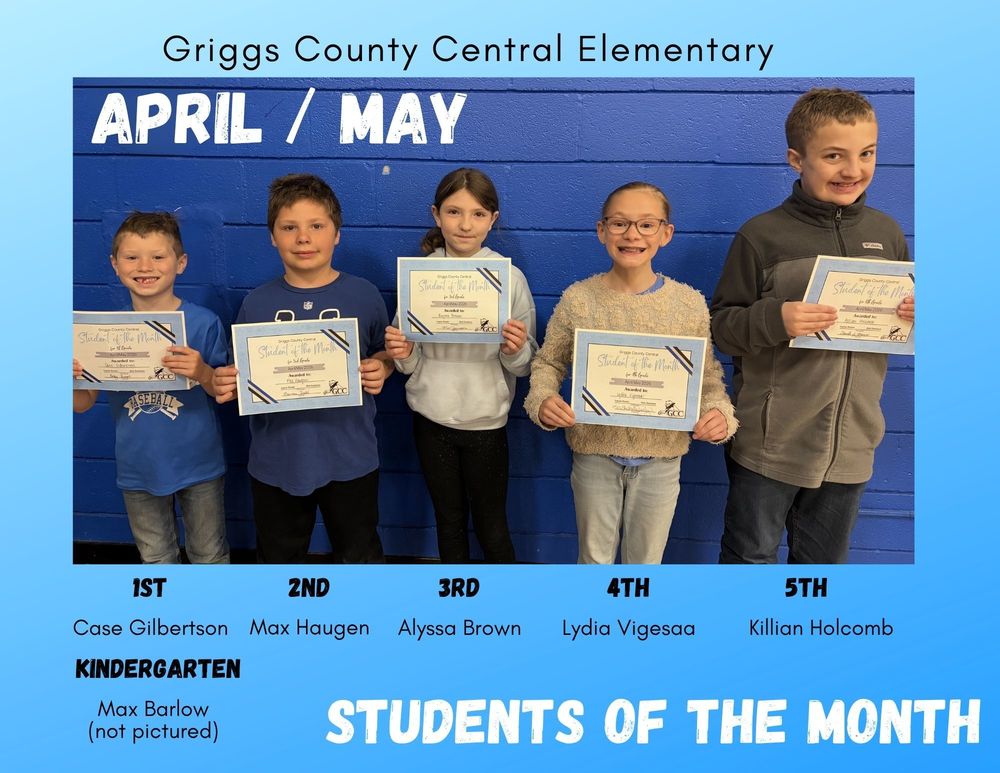 April/May Students of the Month