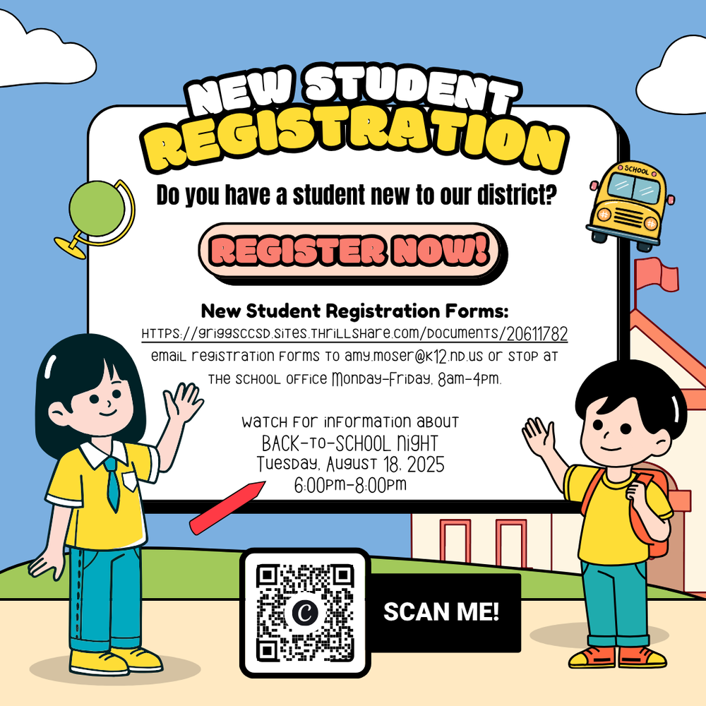 New Student Registration https://griggsccsd.sites.thrillshare.com/documents/20611782