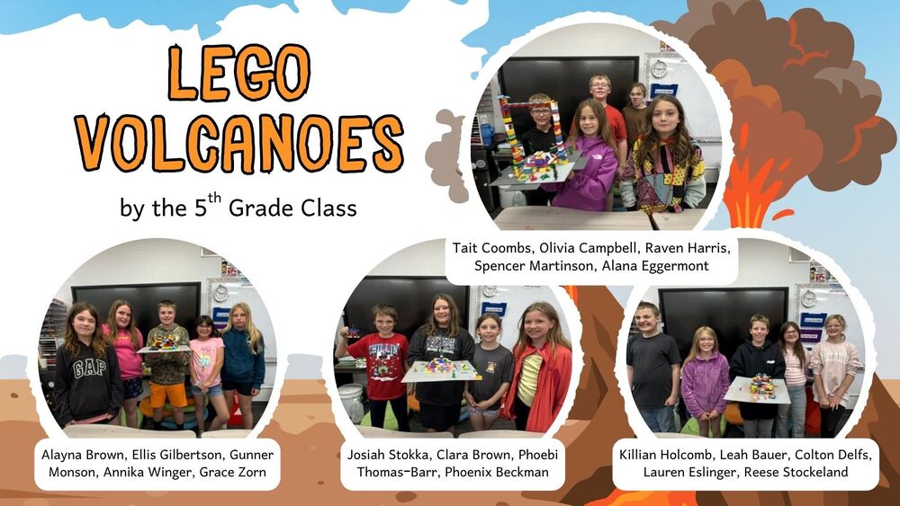 Pictures of the 5th Grade Lego Volcanoes