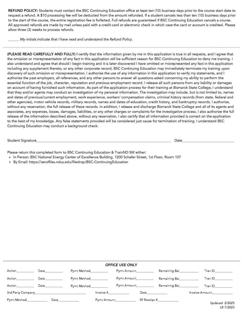 Spring 2025 Wildland Firefighter Registration Form 2
