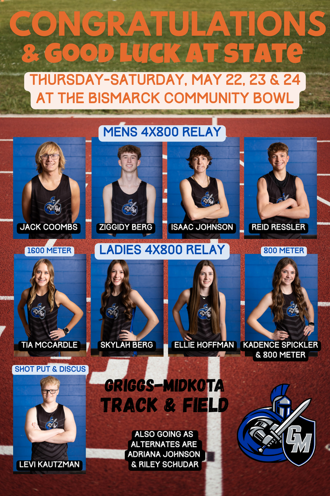Congratulations & Good Luck at State Titan Track & Field