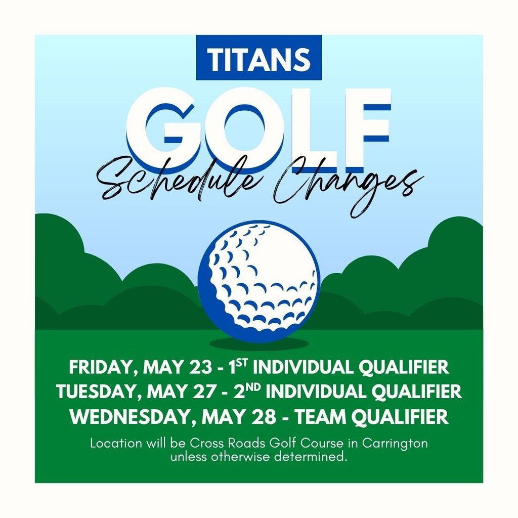 Golf Schedule Changes