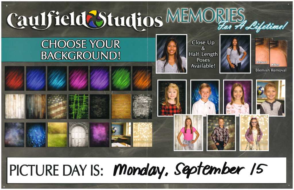 Picture Day is Monday, Sept 15