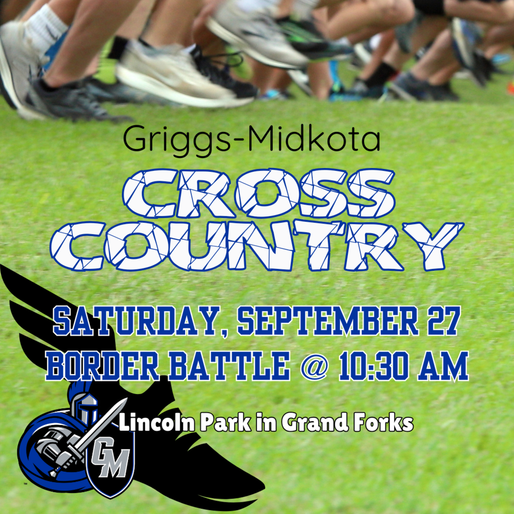 Cross Country Meet Saturday 9/27 Border Battle at 10:30 at Lincoln Park in GF.