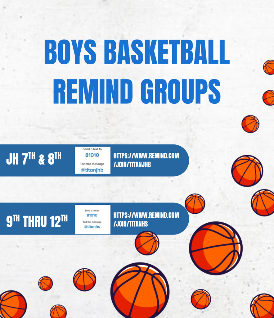 Boys Basketball Remind Groups