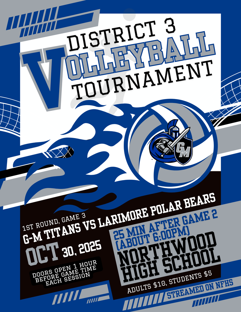 Volleyball District Tournament Flyer