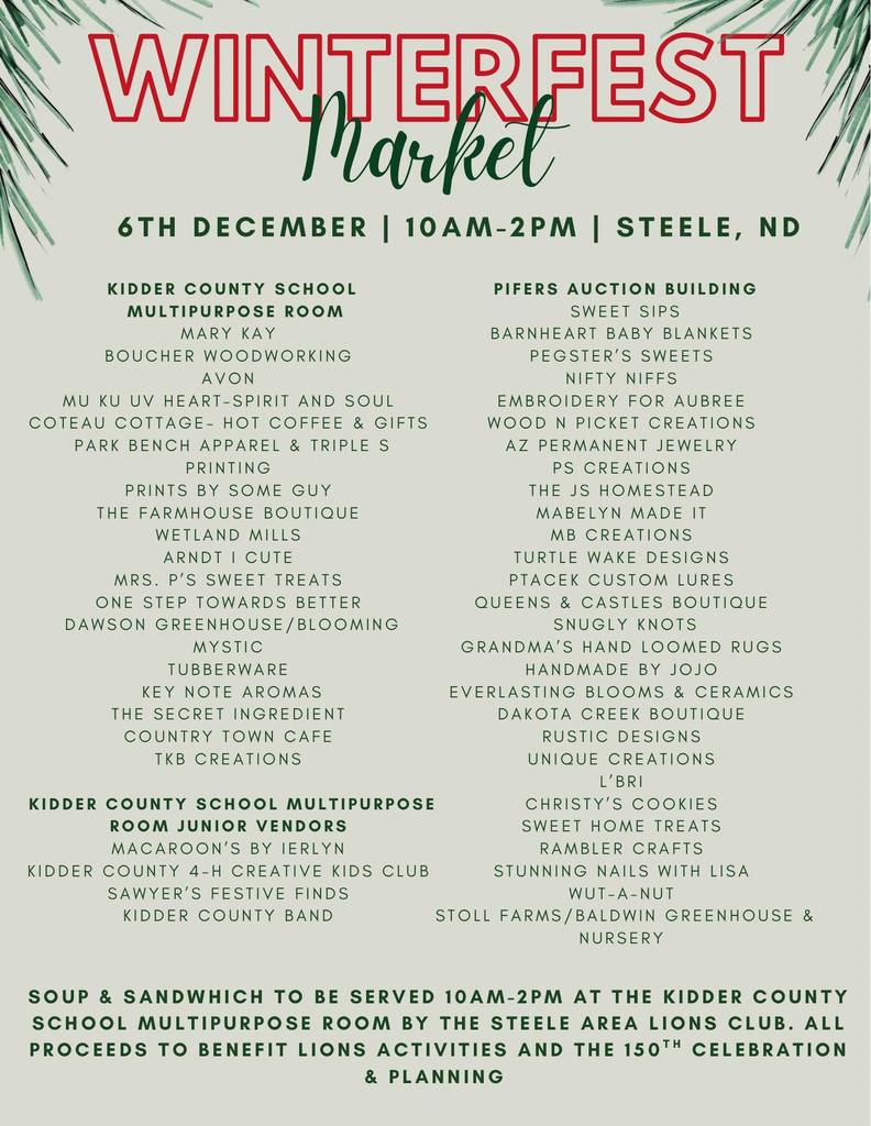 Kidder County Winterfest Market