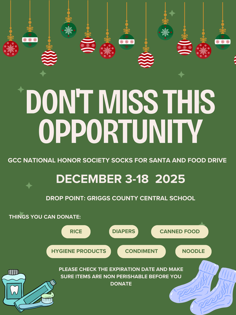 GCC NHS Socks for Santa & Food Drive