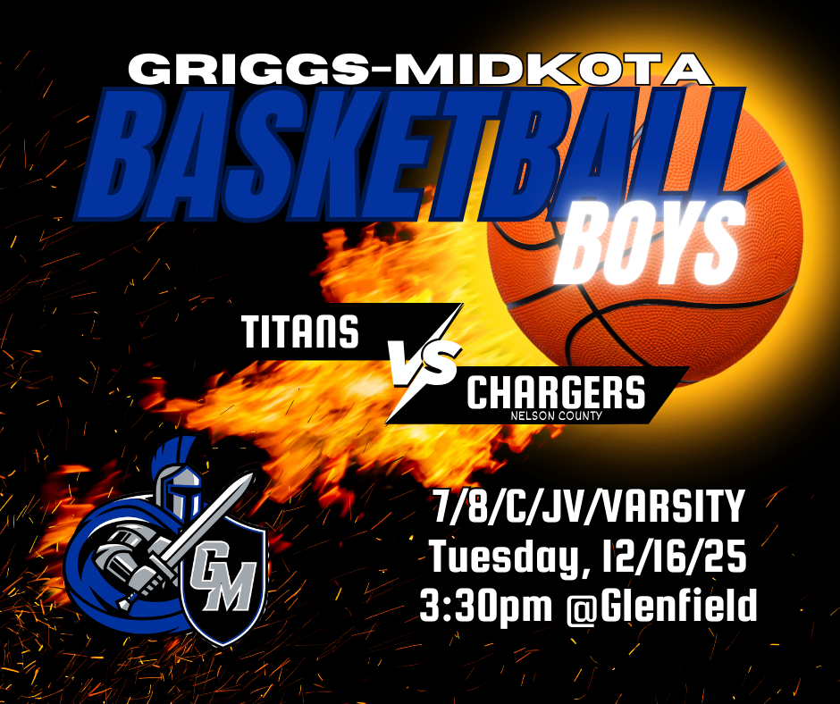 7, 8, C, JV, V Boys Basketball 12/16 3:30pm in Glenfield