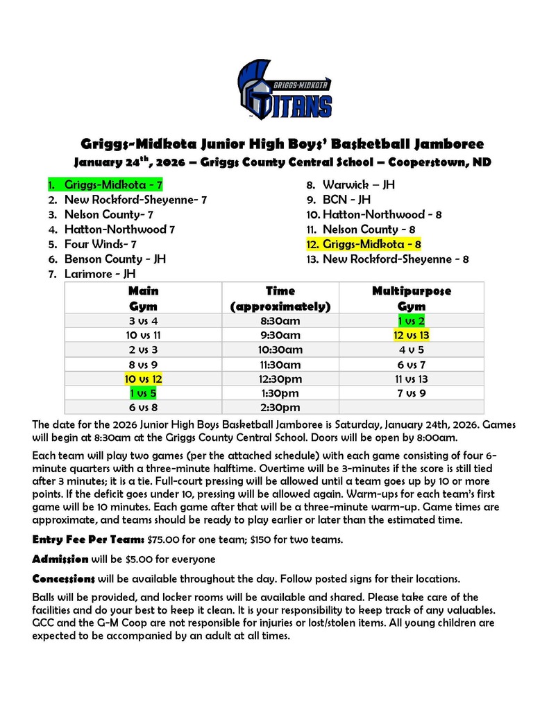 G-M JH Boys Basketball Jamboree