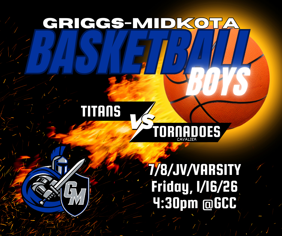 Boys 7/8/JV/V Basketball 1/16 at 4:30pm at GCC