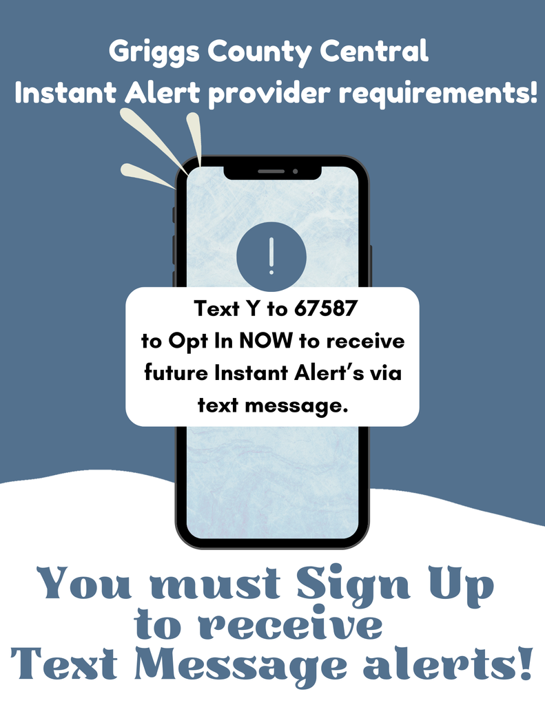 Instant Alert Text Opt in: Text Y to 67587