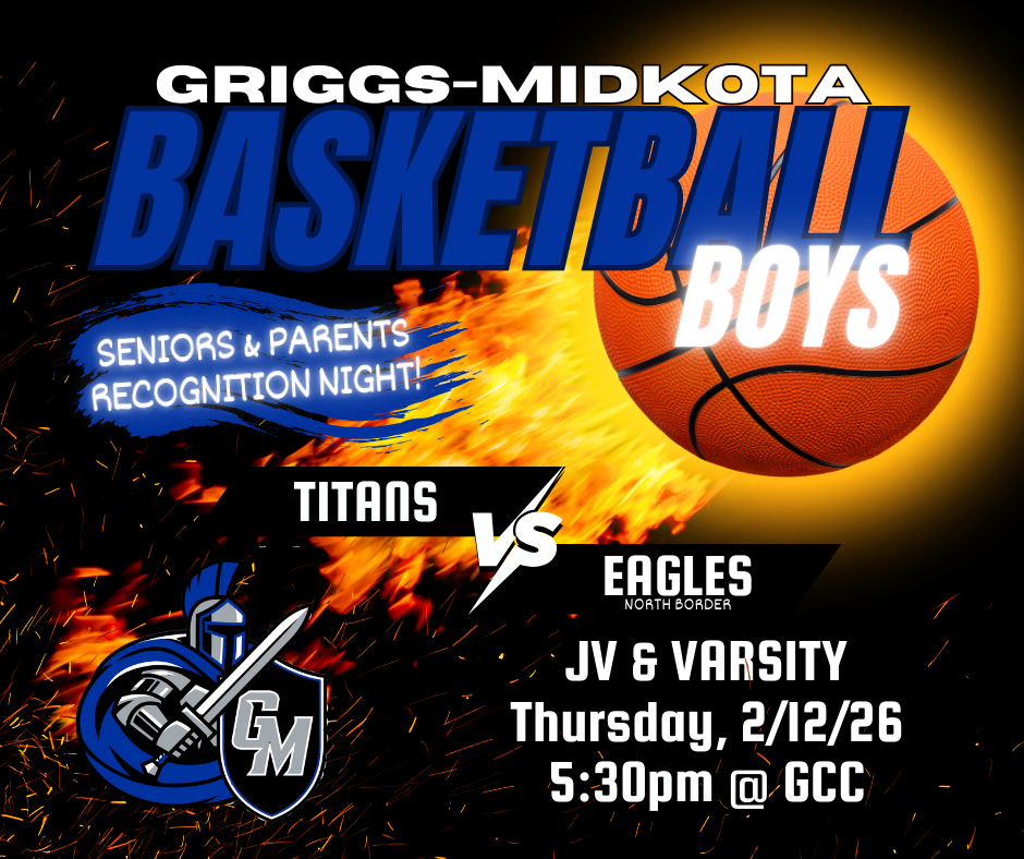 Boys JV/V Basketball 2/12 5:30pm @GCC. Senior/Parent Night