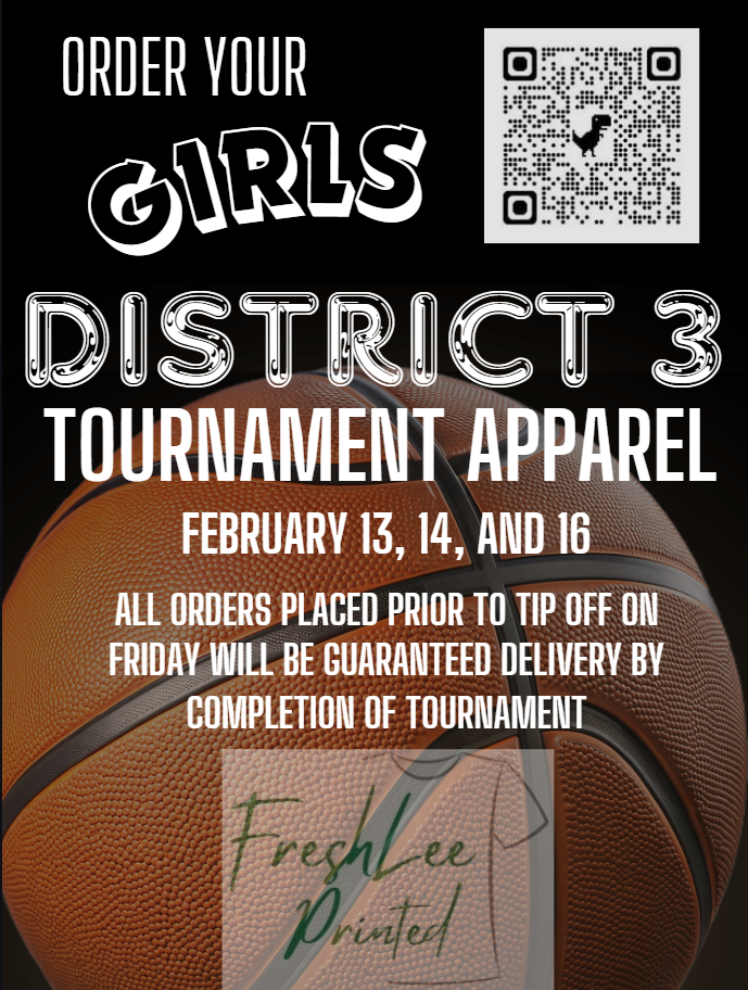 Order Your Girls District 3 Tournament Apparel
