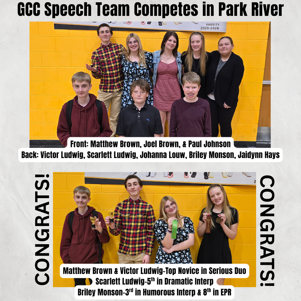 GCC Speech Team Compete in Park River Pictures