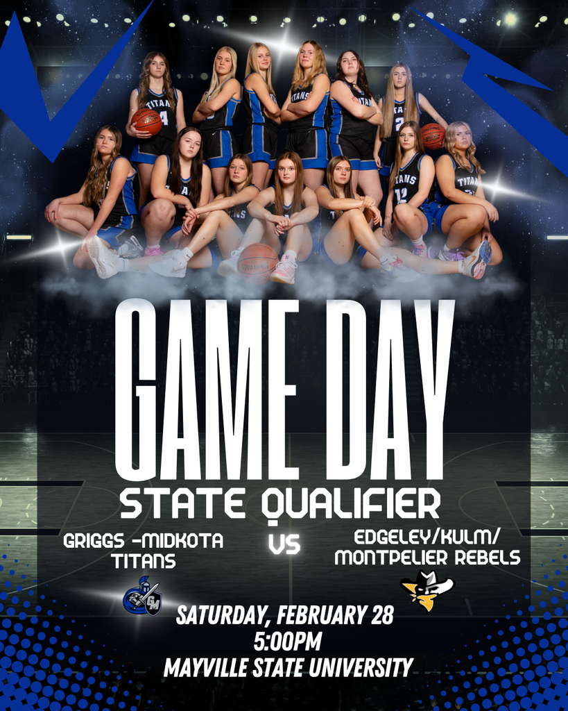 Girls Basketball State Qualifier 2/28 at 5pm at Mayville State University Lewy Lee Fieldhouse