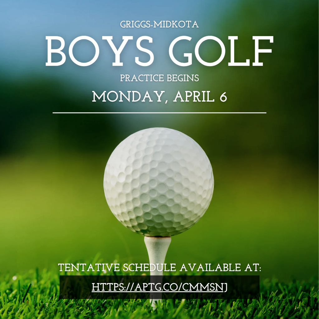 Boys Golf Practice Begins April 6. Tentative Schedule at https://aptg.co/cmmSnJ