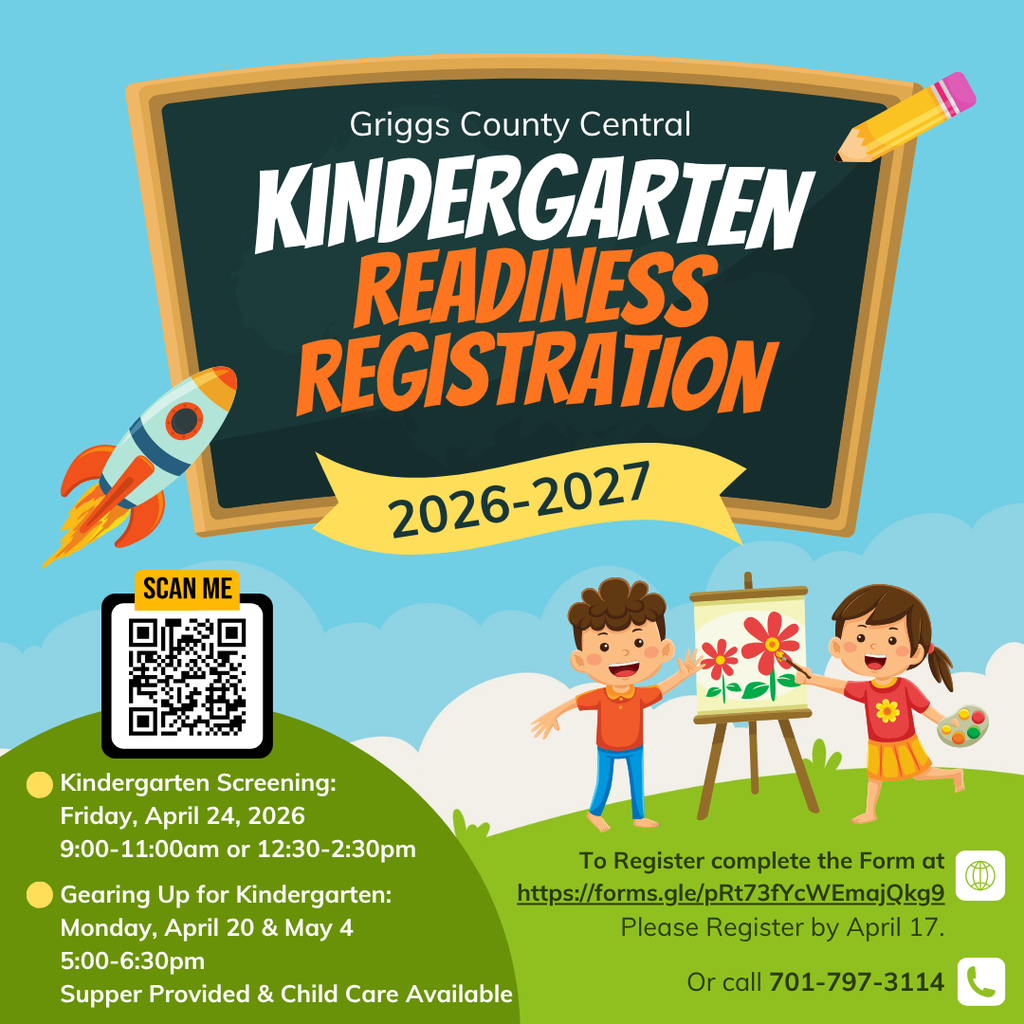 GCC Kindergarten Readiness today 4/20 5-6:30pm