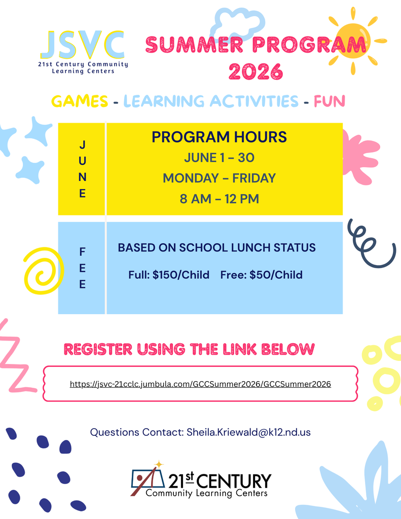 Summer Program Flyer.  See Message for Details