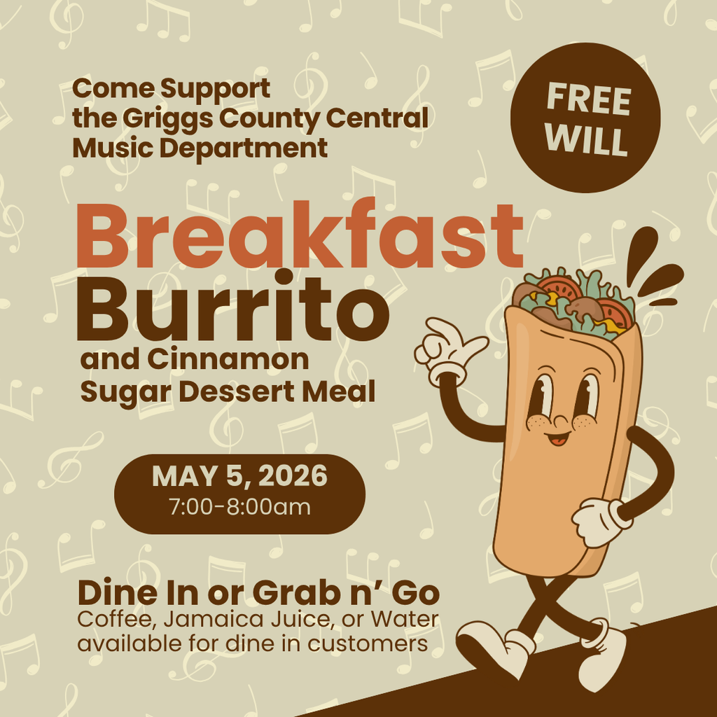 Brown Free Will Breakfast Burrito Meal Fundraiser 5/5, 7-8am. Details in message.