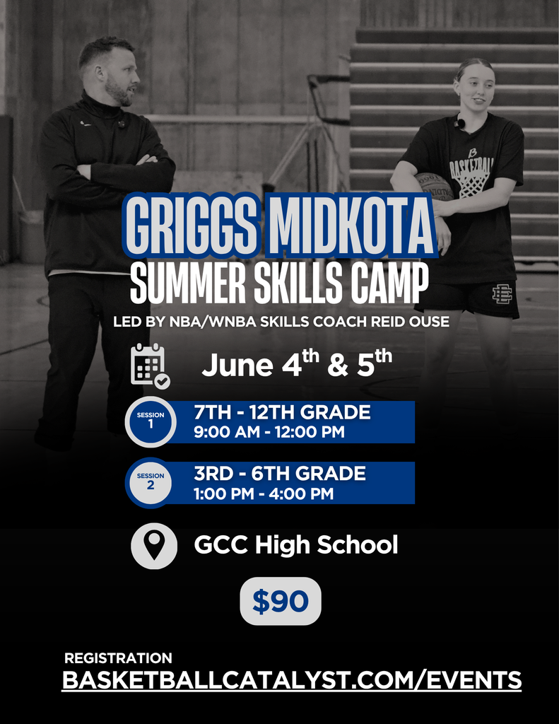 Griggs Midkota Summer Skills Camp Led by NBA/WNBA Skills Coach Reid Ouse 6/4 & 5 at GCC